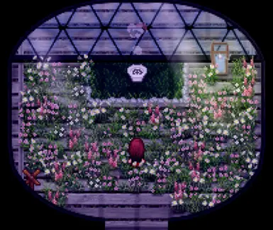 (~1.0.8) Garden Igloo S (decked) - black - rainy/night