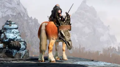 With AllGUD installed, certain items will be displayed on your character or horse